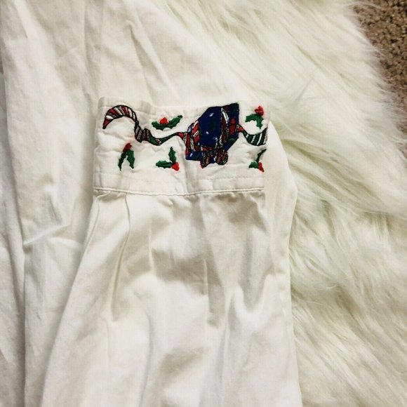 Christmas button down white shirt #036 - Picture 5 of 9